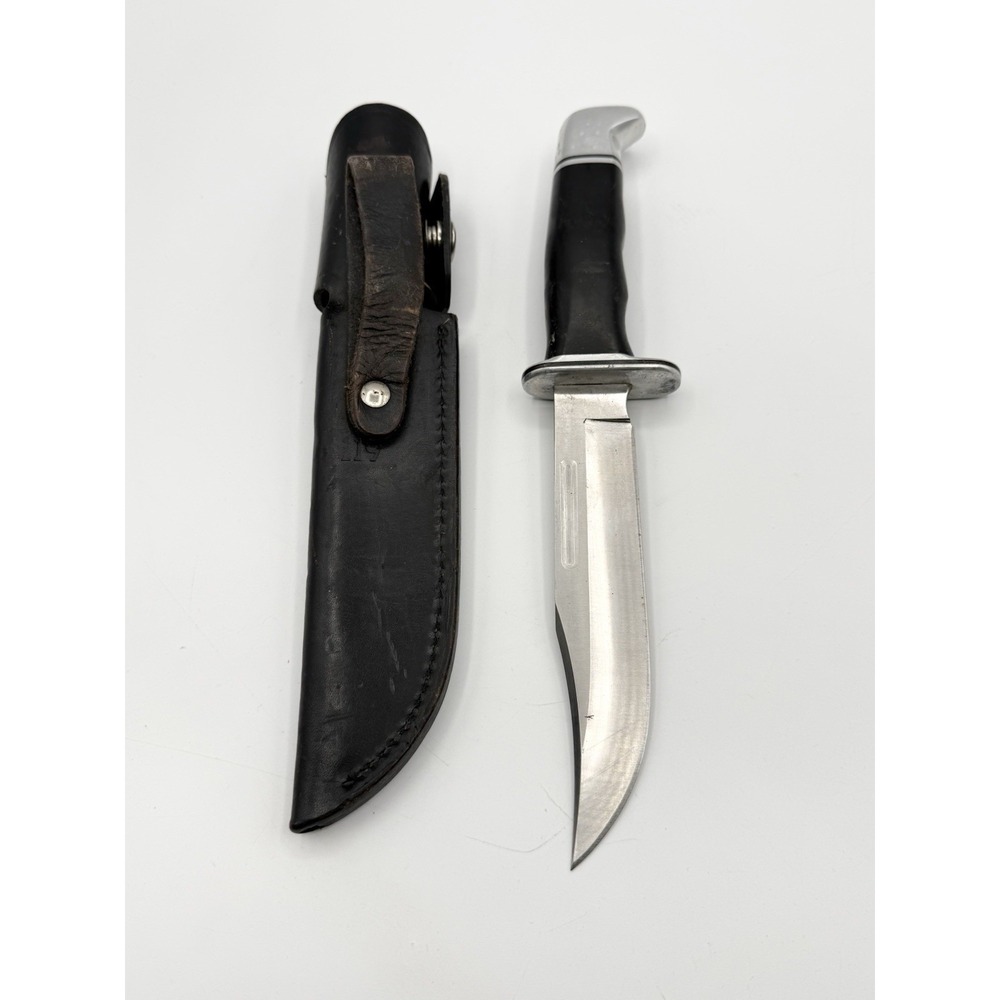 Buck 119 Special Fixed Blade Hunting Knife w/ Black Leather Sheath USA